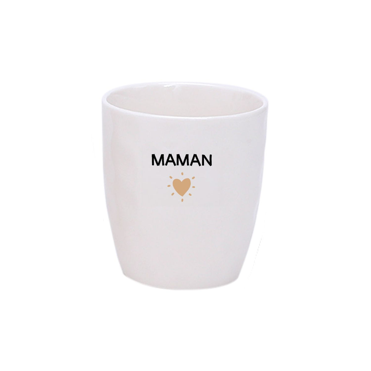 Gobelet message maman doré D7,3 H8,2cm Boutique Opjet Paris 
