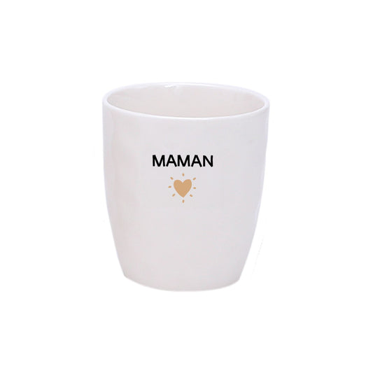 Gobelet message maman doré D7,3 H8,2cm Boutique Opjet Paris 