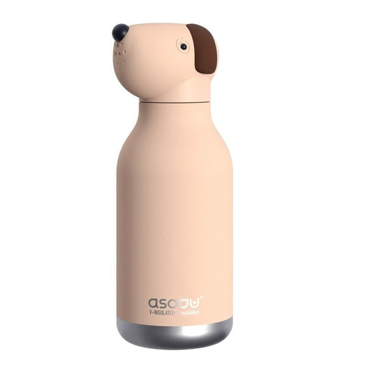 Gourde isotherme Chien marron "Bestie bottle" Boutique Asobu 