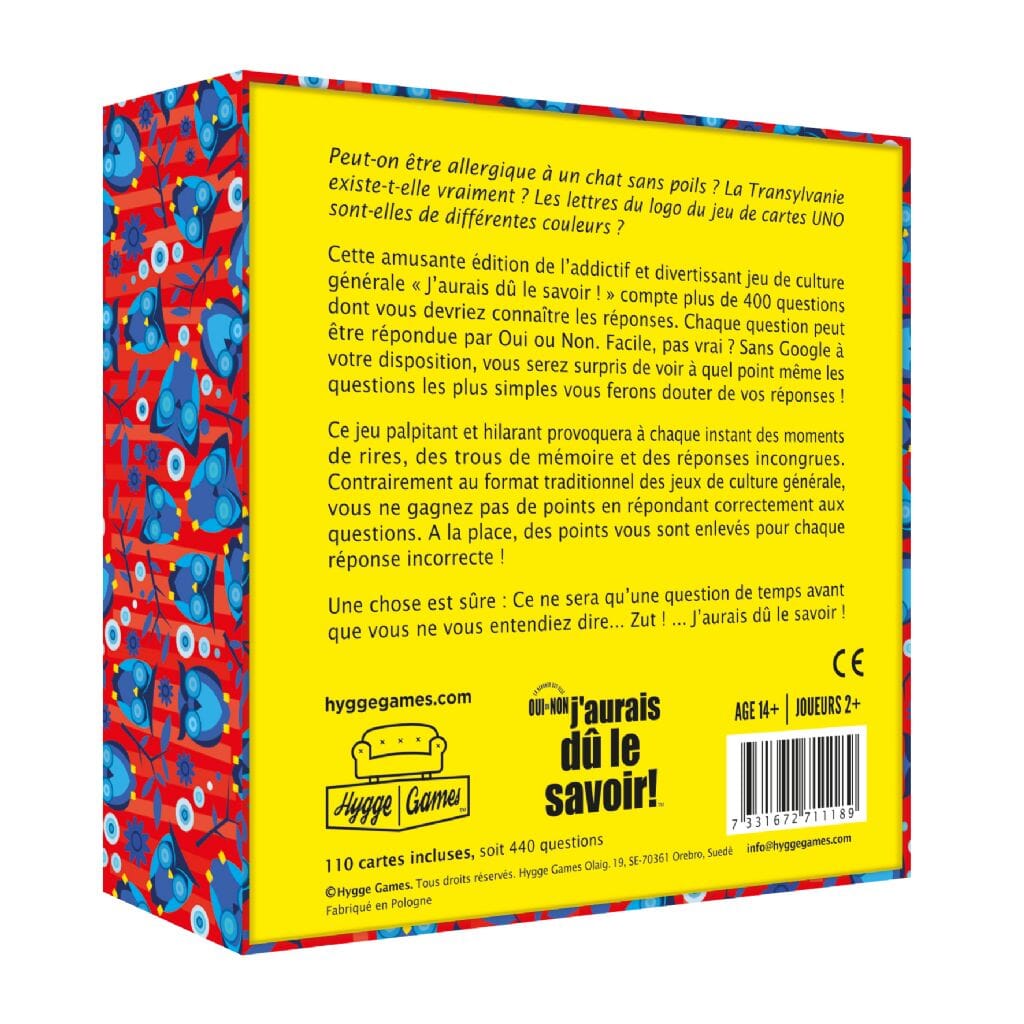 J’aurais dû le savoir – Oui ou Non – Hygge Games Jeu Festif Boutique Hygge Games 