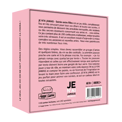 Je n'ai jamais... Soirée fille - Hygge Games Jeu Festif Boutique Hygge Games 