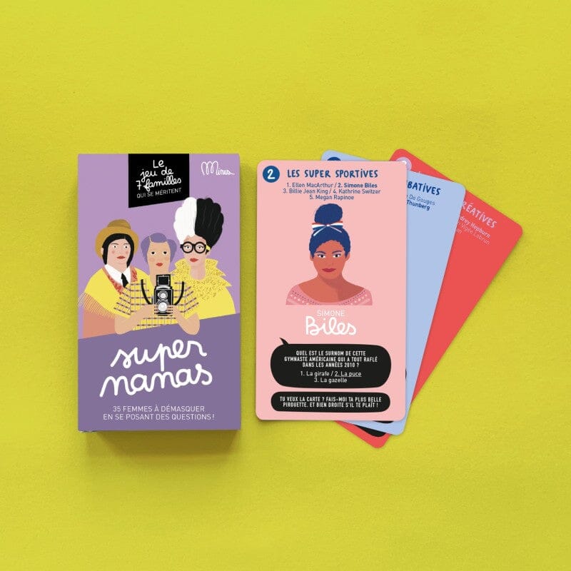 Jeu des 7 familles " Super Nanas " - Minus Boutique Minus Éditions 