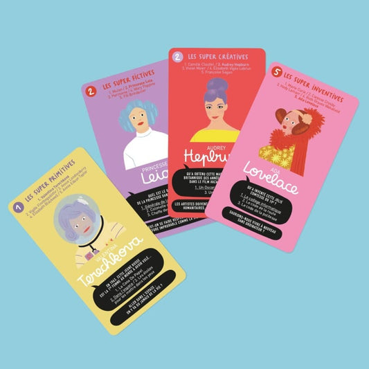 Jeu des 7 familles " Super Nanas " - Minus Boutique Minus Éditions 