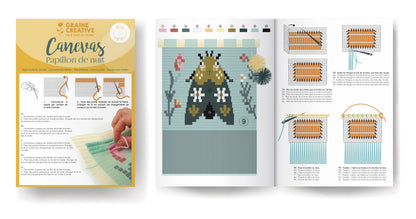KIT CANEVAS PAPILLON DE NUIT Boutique Graine Créative 