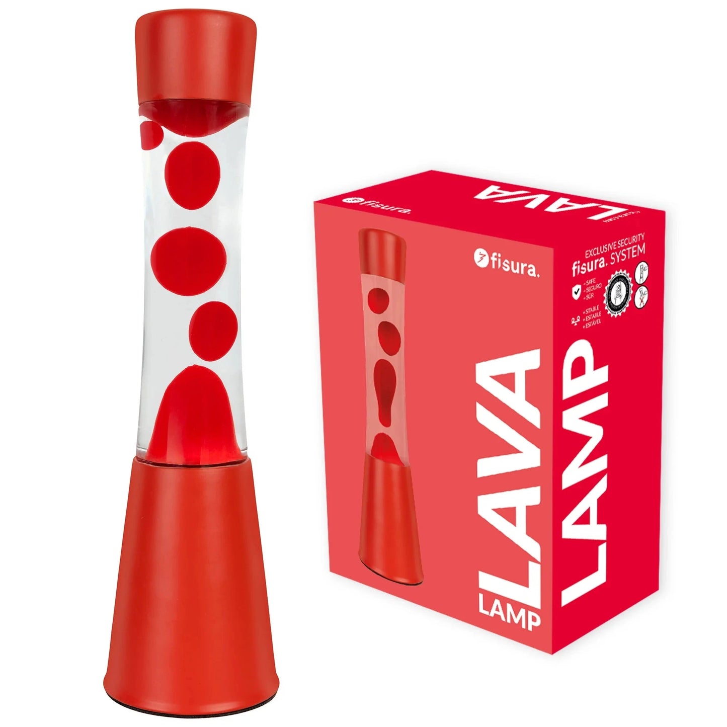 Lampe lave "tower" - Fisura Boutique Fisura Full rouge 