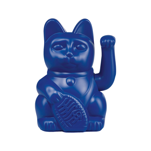 Lucky Cat Maneki Neko Bleu foncé - Honnêteté Boutique Donkey 