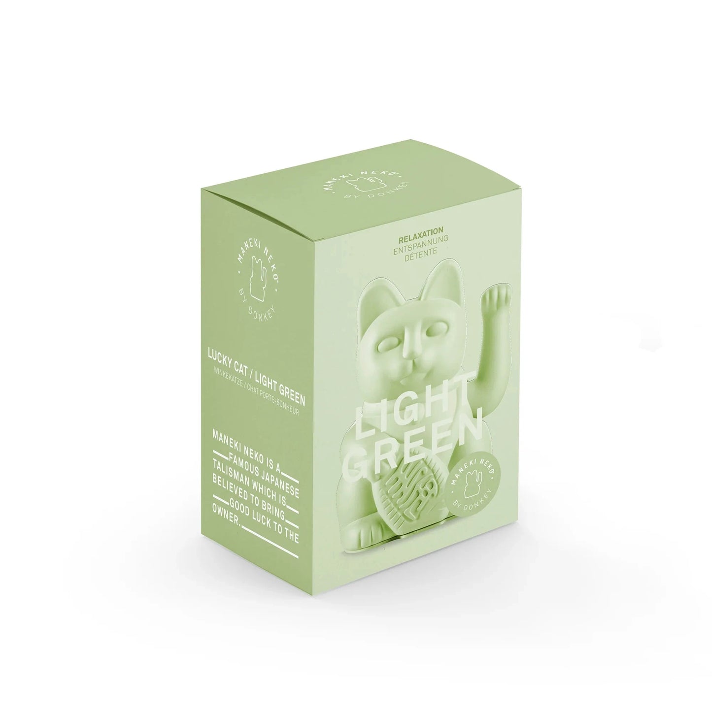 Lucky Cat Maneki Neko Vert clair - Relaxation Boutique Donkey 