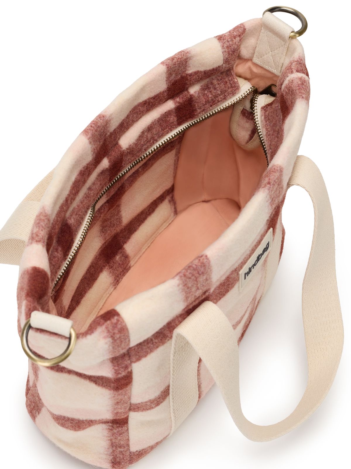 Mini cabas Louise tartan rose Boutique Hindbag 