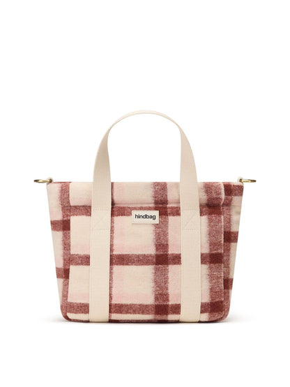Mini cabas Louise tartan rose Boutique Hindbag 