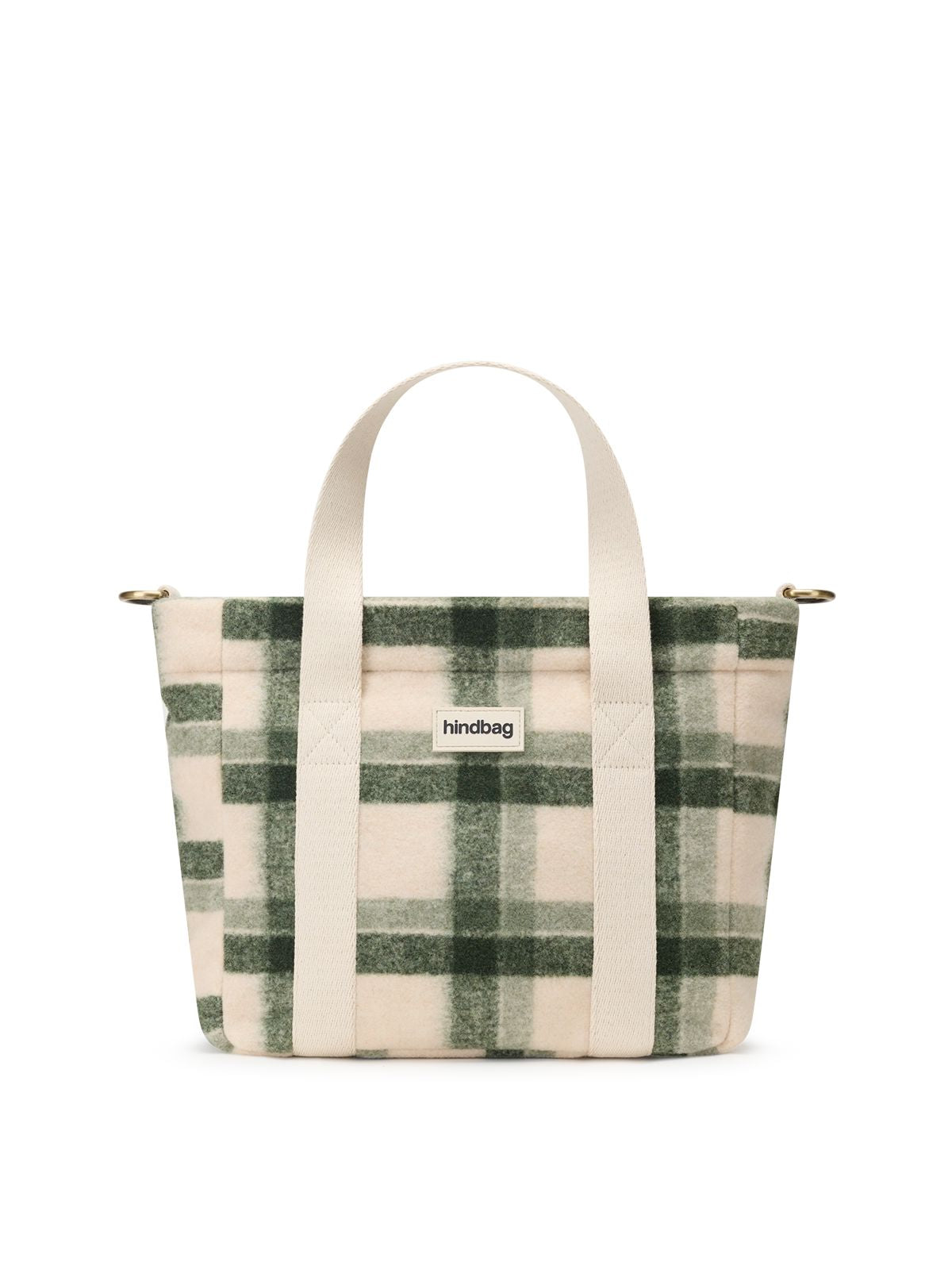 Mini cabas Louise tartan vert Boutique Hindbag 