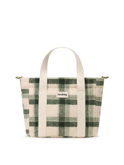 Mini cabas Louise tartan vert Boutique Hindbag 