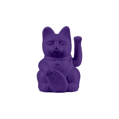Mini Lucky Cat Maneki Neko Violet foncé - Confiance en soi Boutique Donkey 