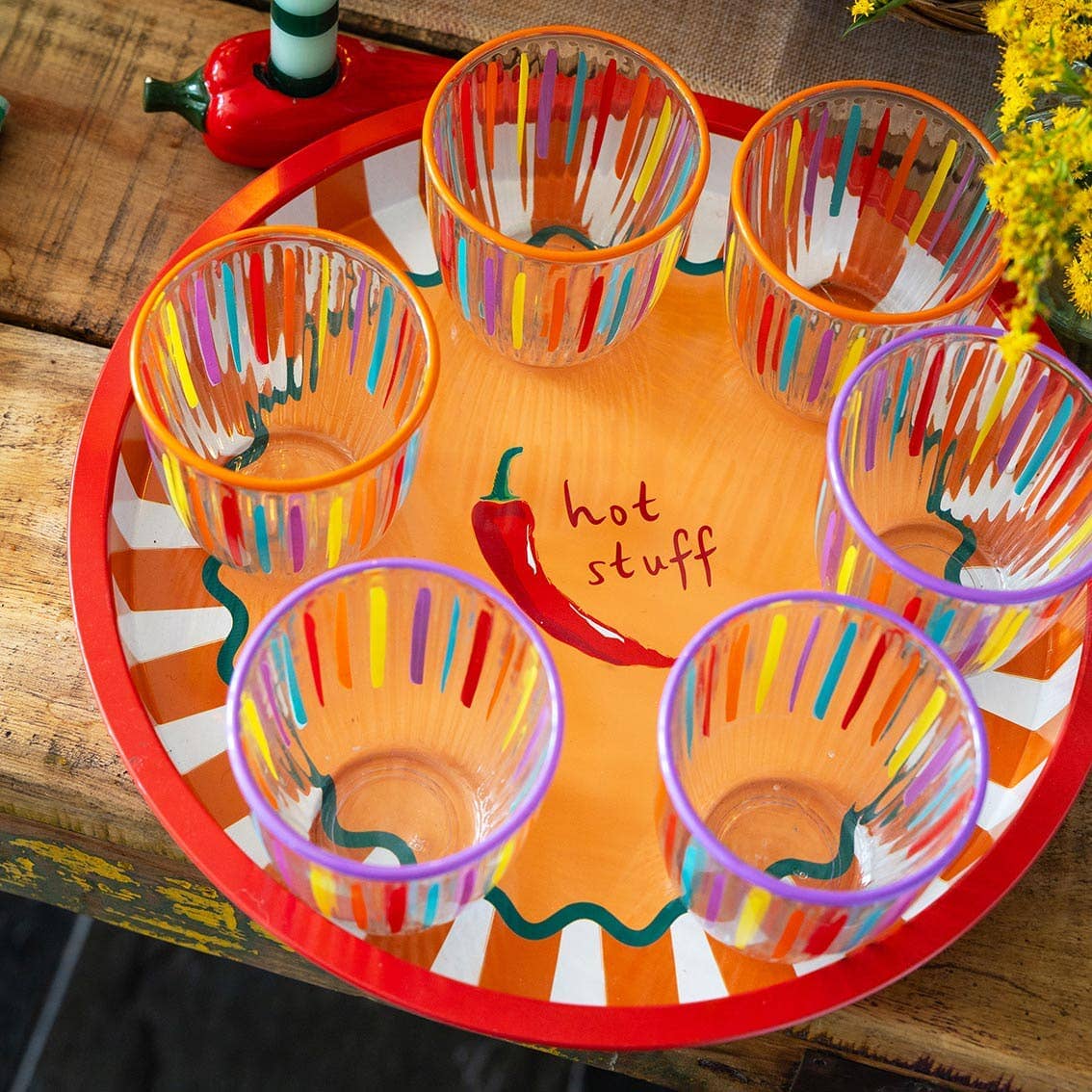 Plateau rond Hot Stuff Chilli 30 cm - Talking Tables Boutique Talking Tables 