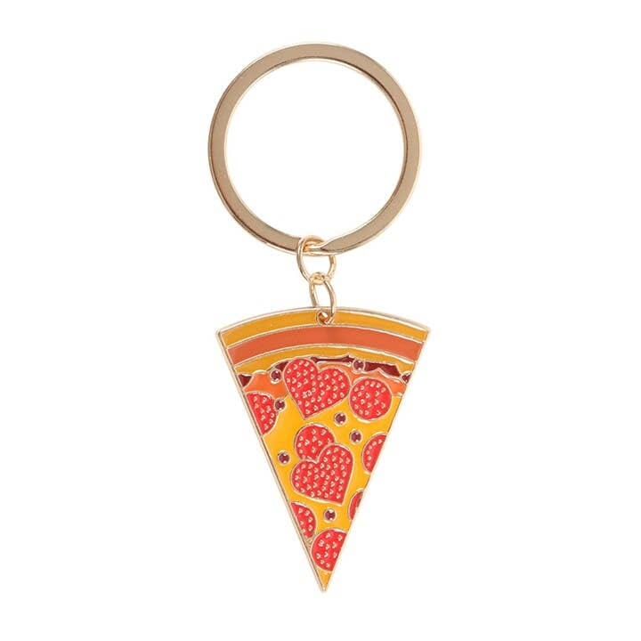 Porte-clés tranche de pizza en émail Boutique Something Different Wholesale 