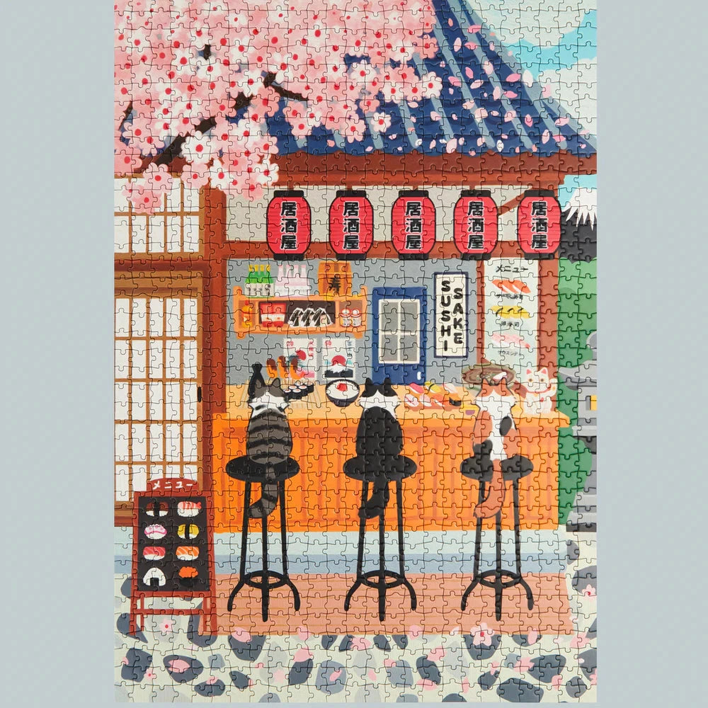 Puzzle 1000 pièces – Illustration poétique d’animaux Boutique Balvi Sushis Cats 