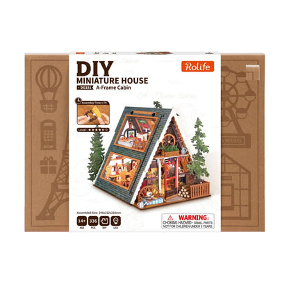 Rolife A-Frame Cabin DG181 – Maison miniature DIY Boutique Rolife Robotime 