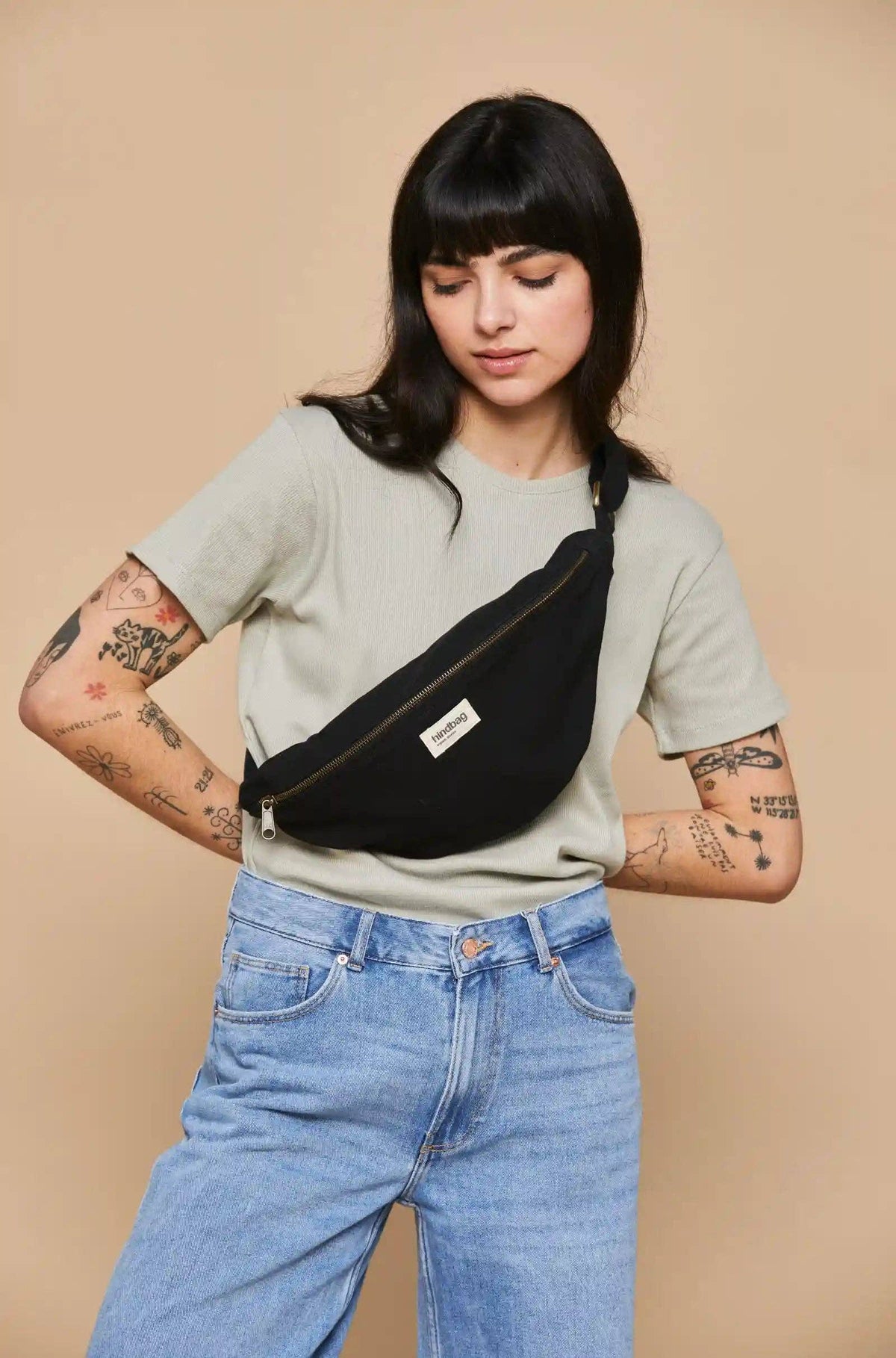 Sac banane Sasha Noir Boutique Hindbag 
