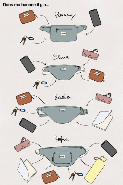 Sac banane Sasha Noir Boutique Hindbag 