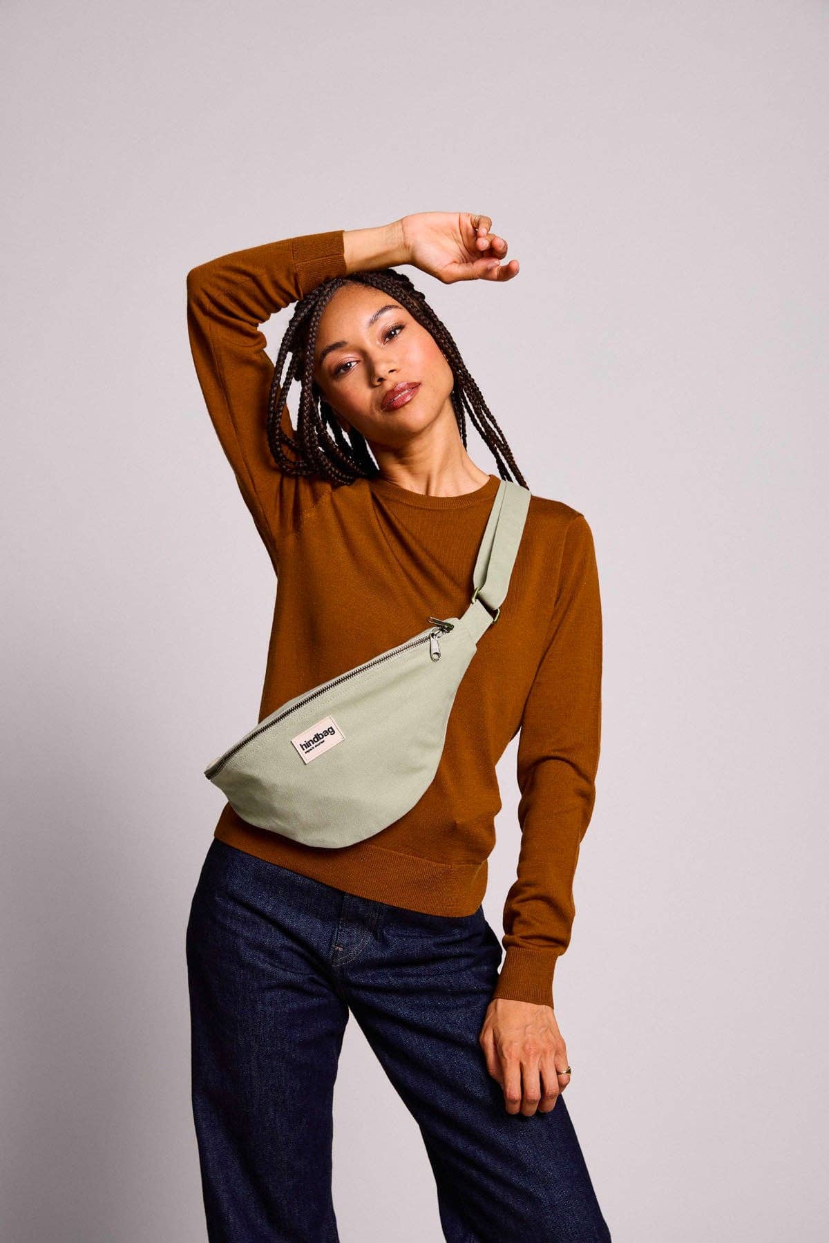 Sac banane Sasha Vert Argile Boutique Hindbag 