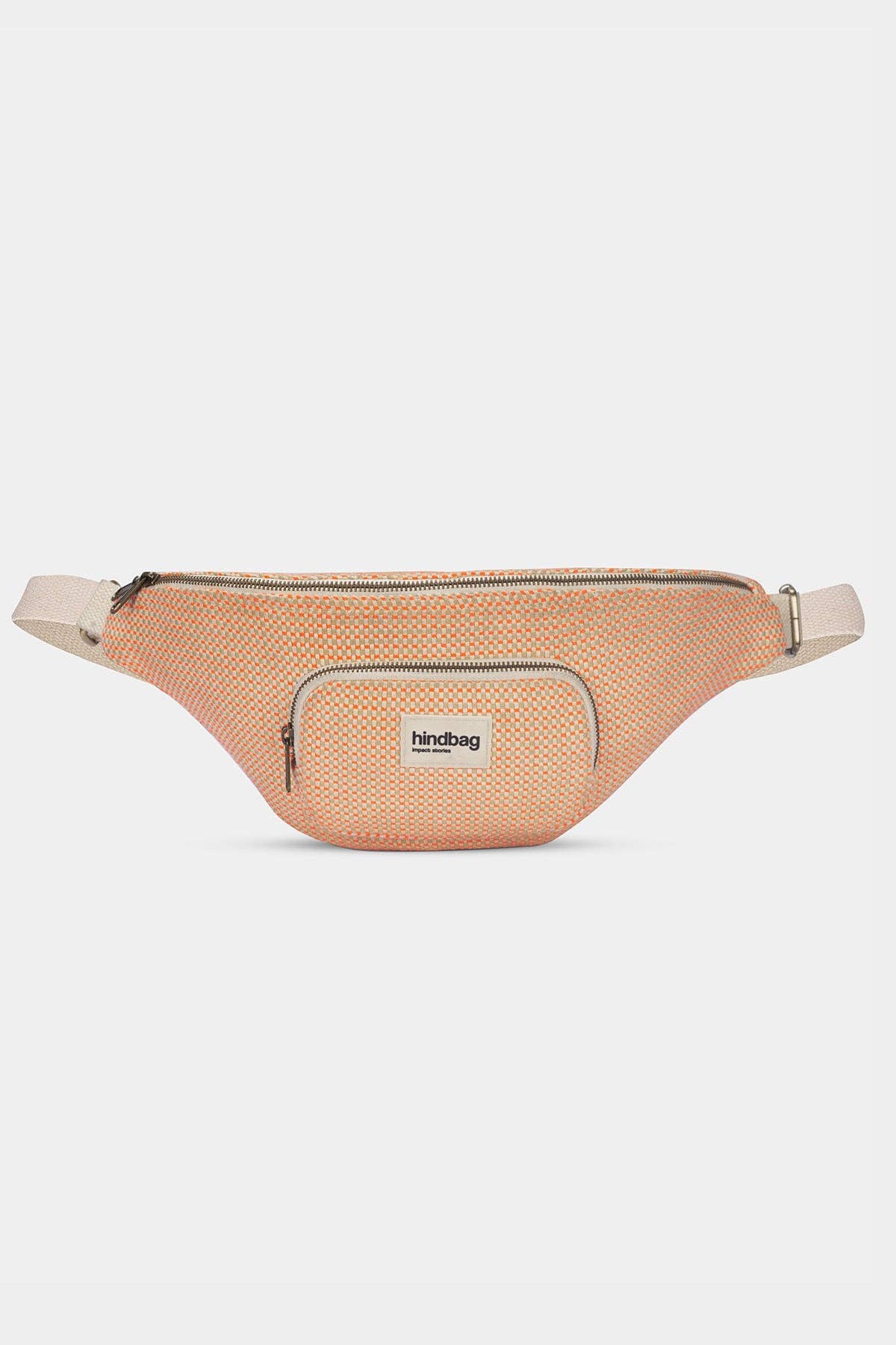 Sac banane XL Sofia corail - Hindbag Tressage corail Boutique Hindbag 