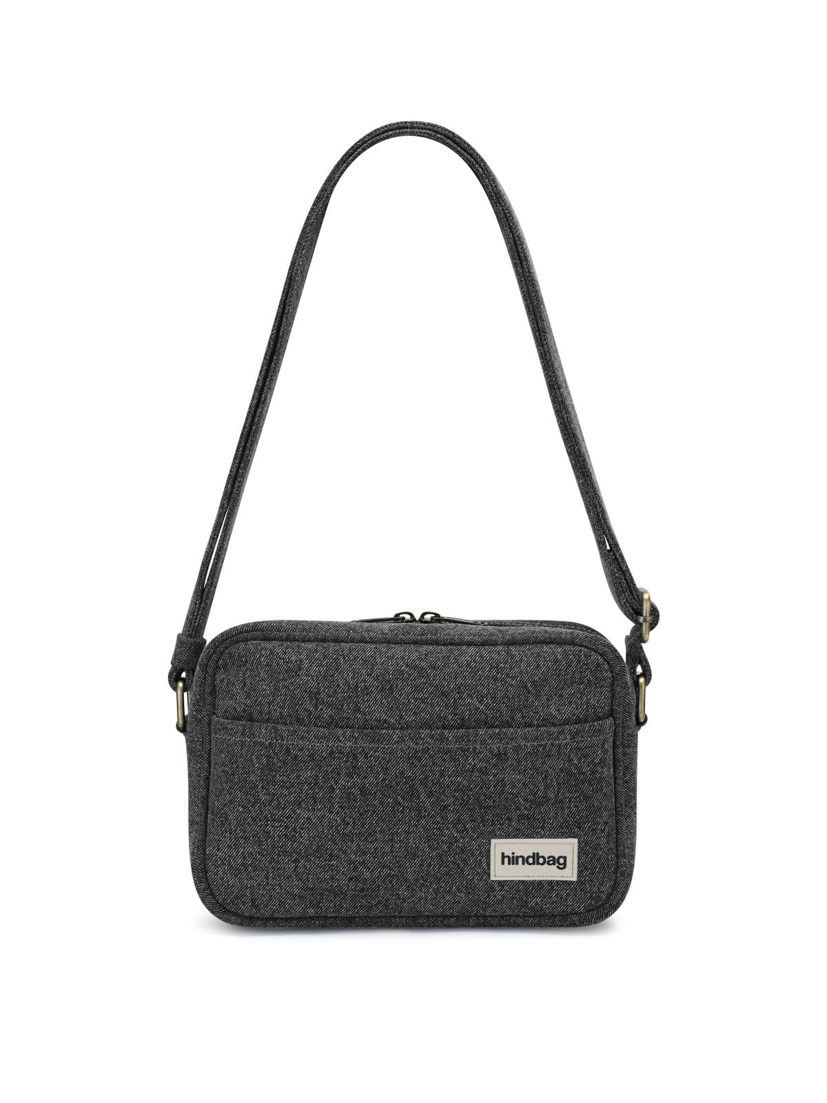 Sac bandoulière Nino denim gris foncé Boutique Hindbag 