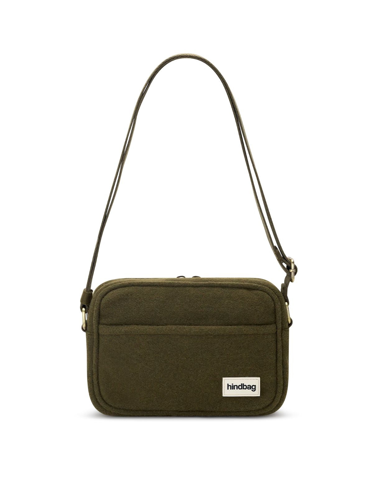 Sac bandoulière Nino effet lainé khaki Boutique Hindbag 