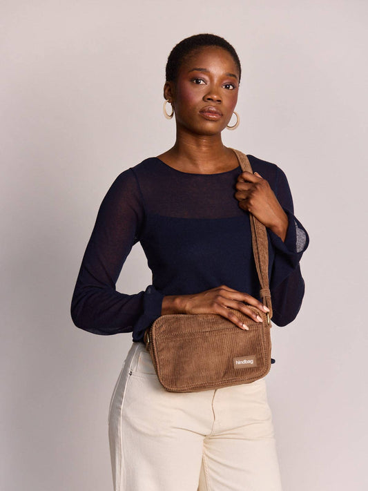 Sac bandoulière Nino velours macchiato Boutique Hindbag 
