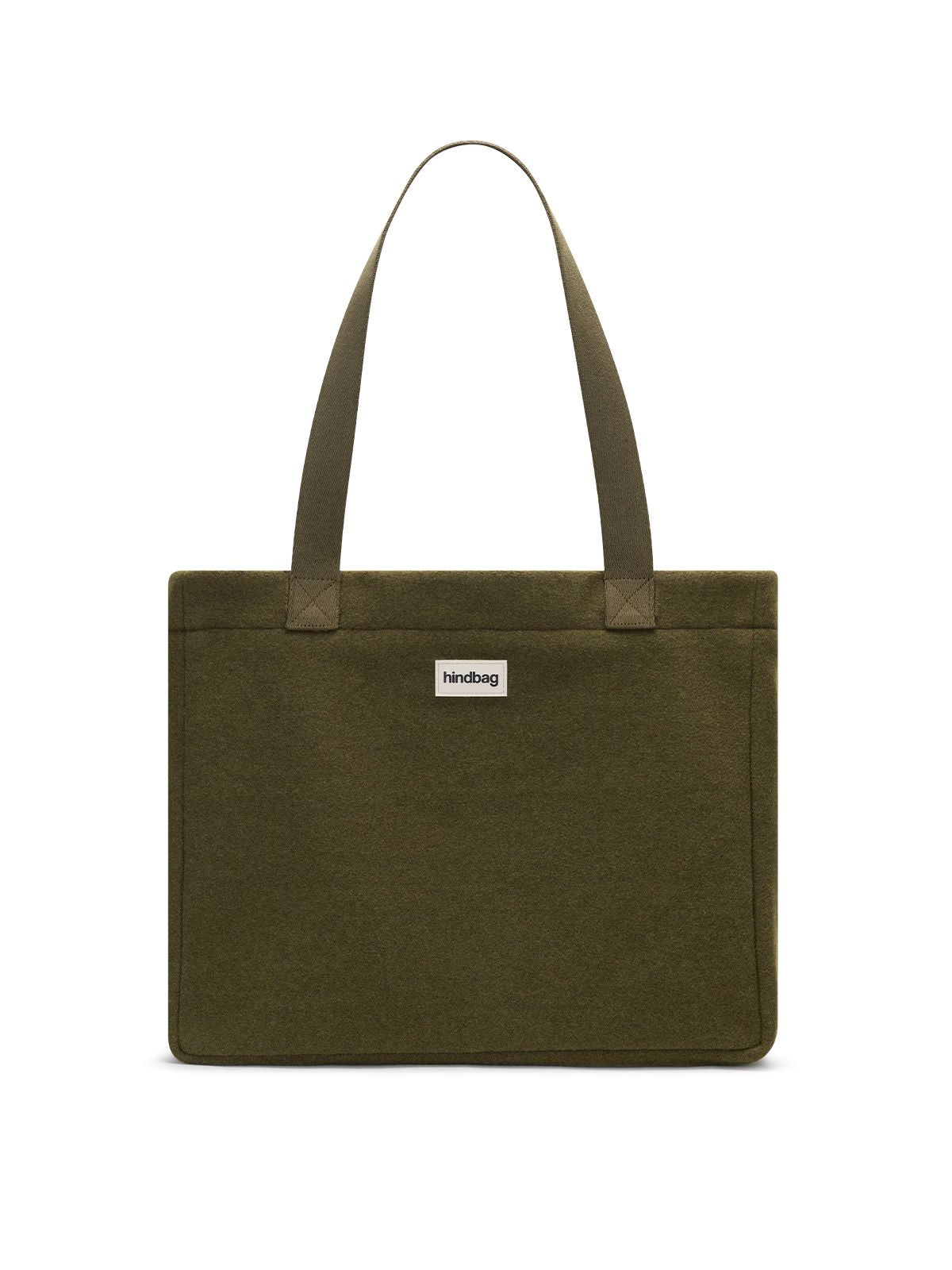Sac cabas Claude effet lainé khaki Boutique Hindbag 