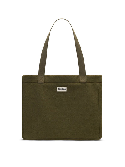 Sac cabas Claude effet lainé khaki Boutique Hindbag 
