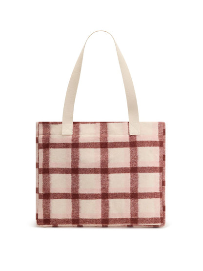 Sac cabas Claude tartan rose Boutique Hindbag 