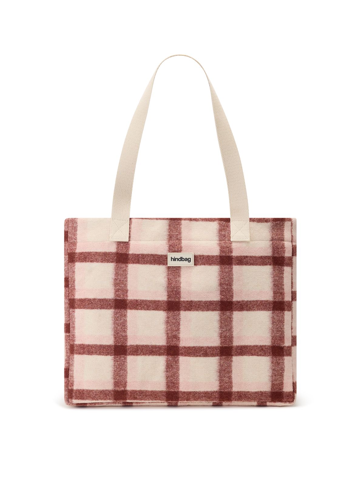 Sac cabas Claude tartan rose Boutique Hindbag 