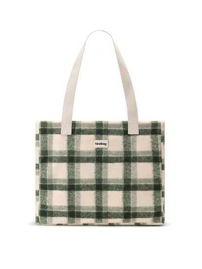 Sac cabas Claude tartan vert Boutique Hindbag 