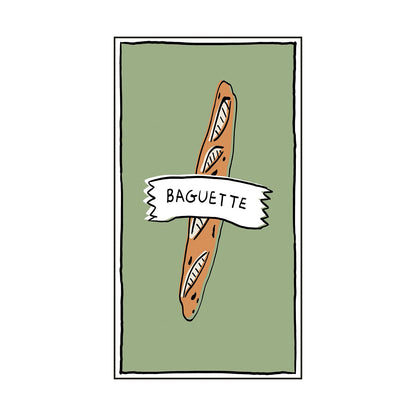 Serviette papier rectangle baguette x15 Boutique Opjet Paris 