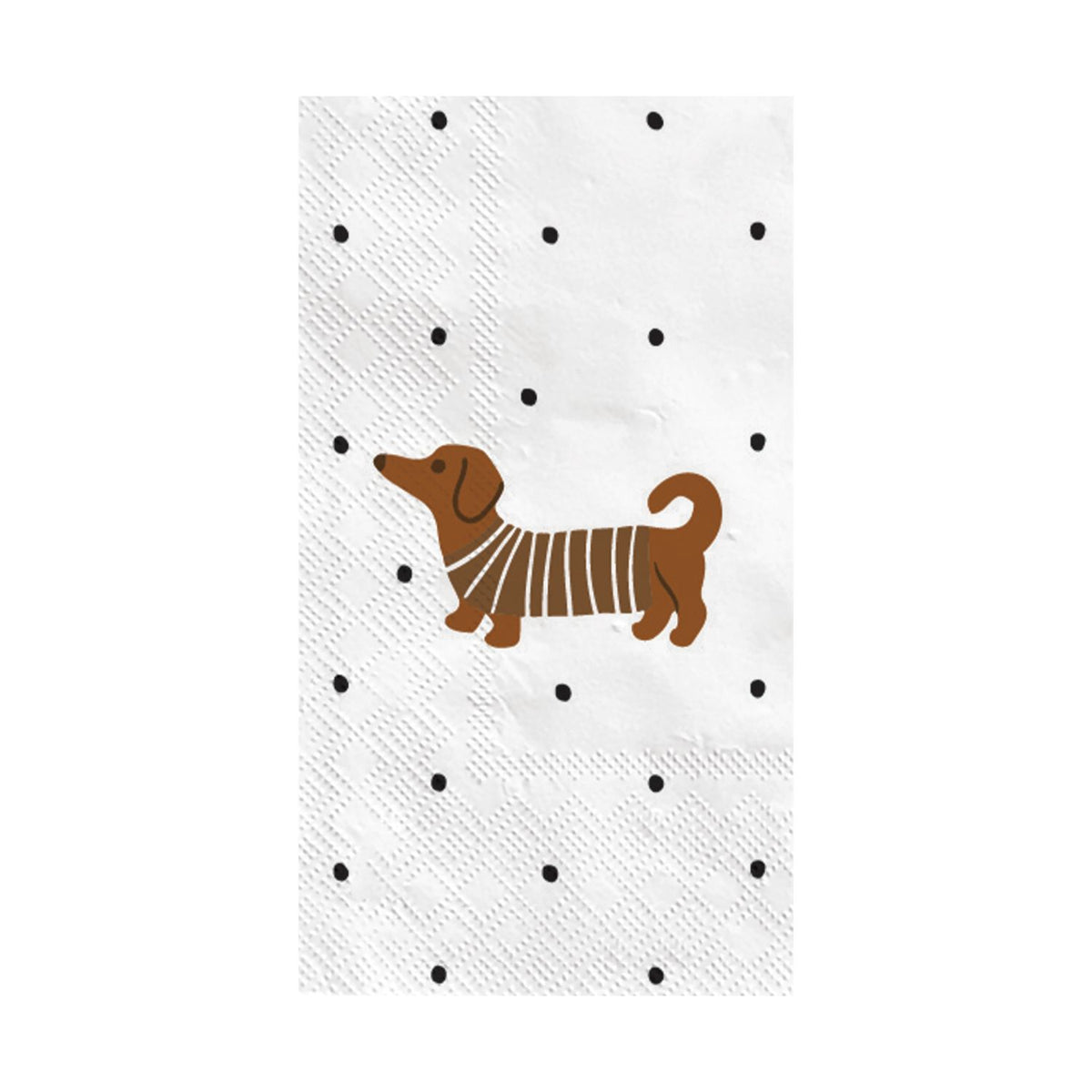 Serviette papier rectangle sausage dog rayure x15 Boutique Opjet Paris 