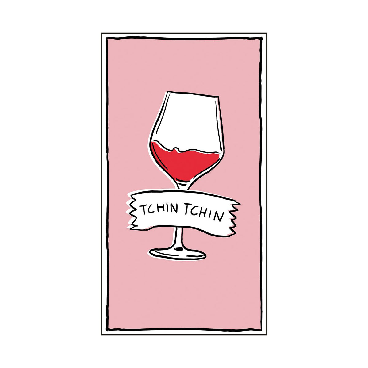 Serviette papier rectangle tchin tchin x15 Boutique Opjet Paris 