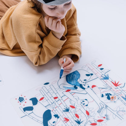 Set de table à colorier Panda – SuperPetit Boutique Super Petit 