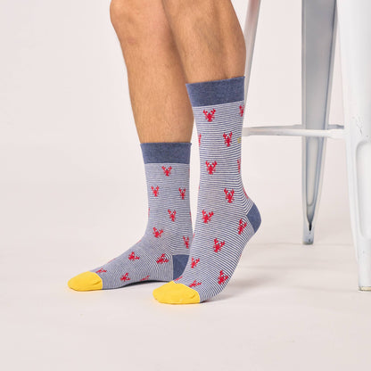 Socks in combed cotton Animals - Lobster Boutique Billybelt 