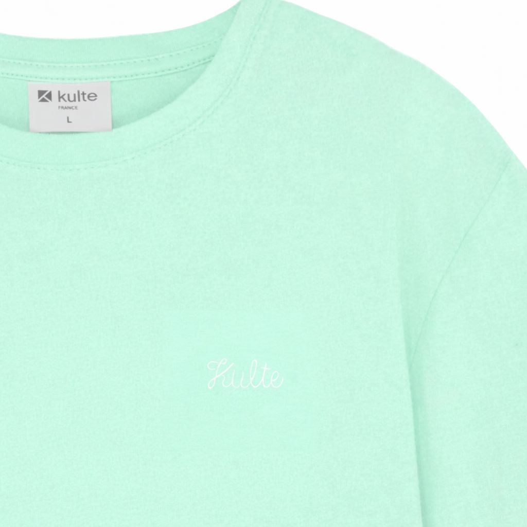 T-shirt KULTE Script – Cœur brodé Boutique Boutique Missa Arles Vert menthe S 