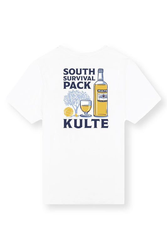 T-shirt KULTE South Survival Pack Boutique Boutique Missa Arles Blanc S 