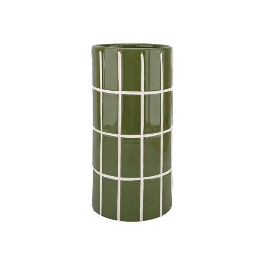 Vase carrelage mm kaki D10,5 H23cm Boutique Opjet Paris 