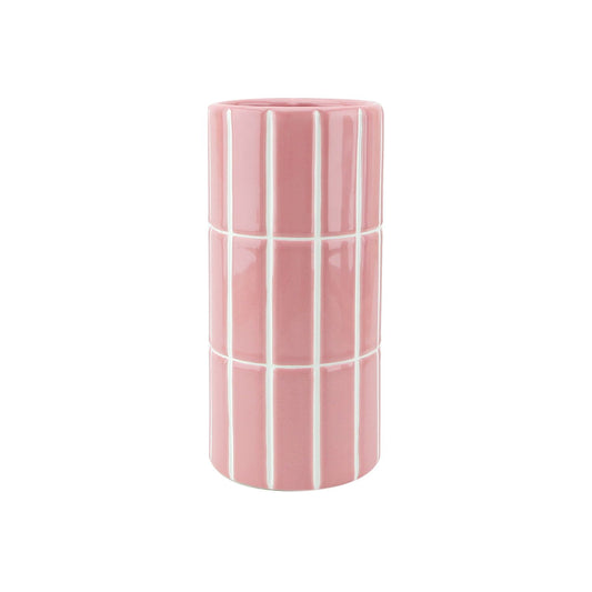 Vase carrelage mm rose D10,5 H23cm Boutique Opjet Paris 