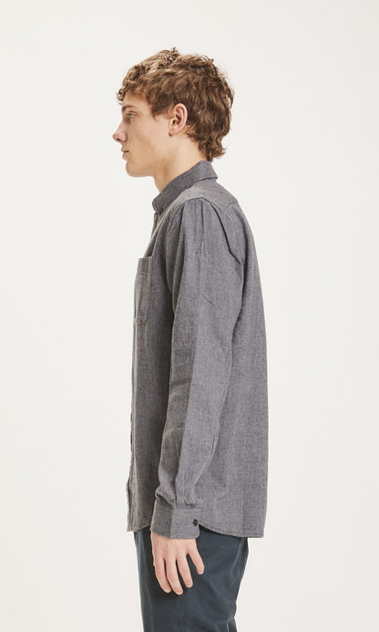 Chemise ELDER regular fit melange flannel shirt GOTS / VEGAN - Knowledge Cotton Apparel - Missa Arles
