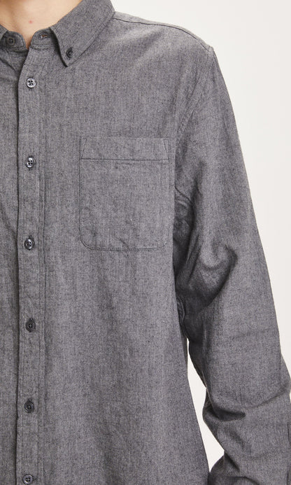 Chemise ELDER regular fit melange flannel shirt GOTS / VEGAN - Knowledge Cotton Apparel - Missa Arles